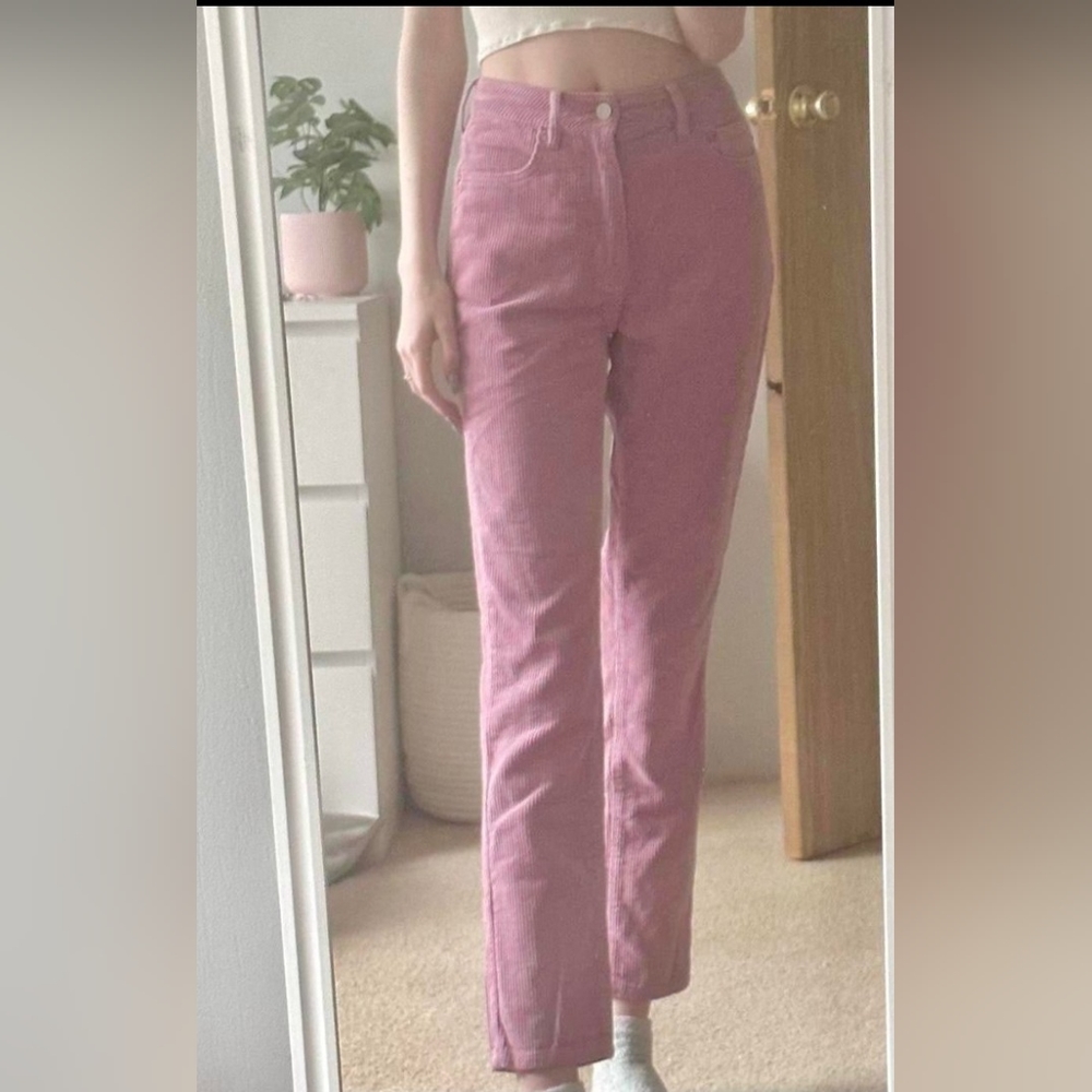 PacSun Blush corduroy mom jeans; size 24